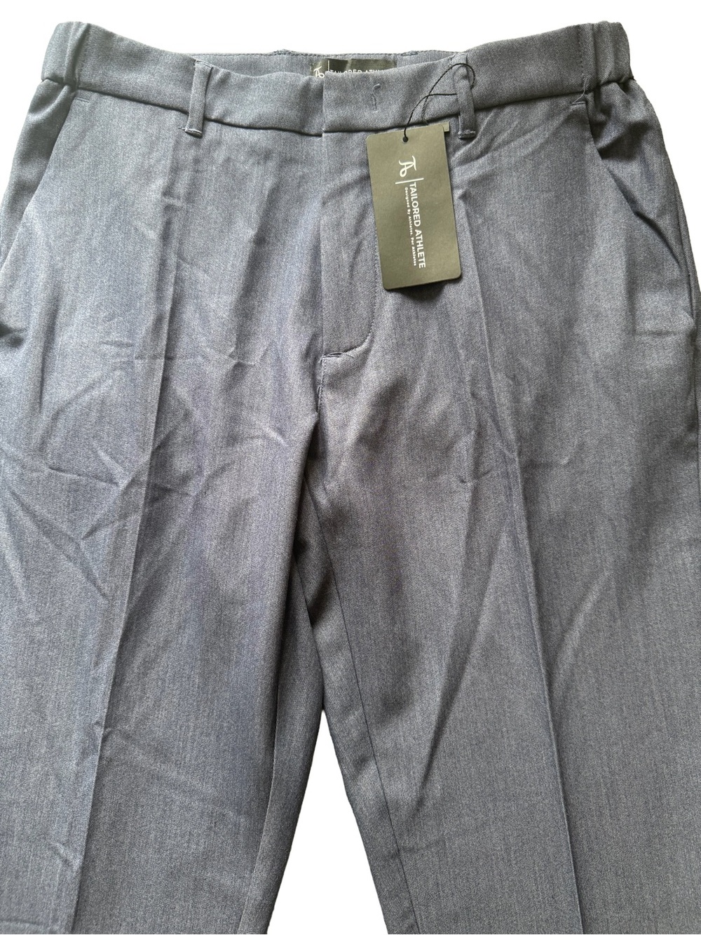 Tailored Athlete Men's Essential Trousers NWT Chambray Dress Pants Size 32x30 - Picture 7 of 8